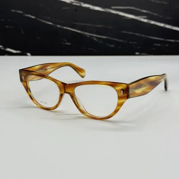 NEW CELINE HAVANA WOMEN EYEGLASSES CELINE CL50012I 056 - Picture 1 of 9